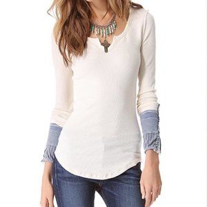 Free People Kyoto Cuff Thermal White/Cream and Blue